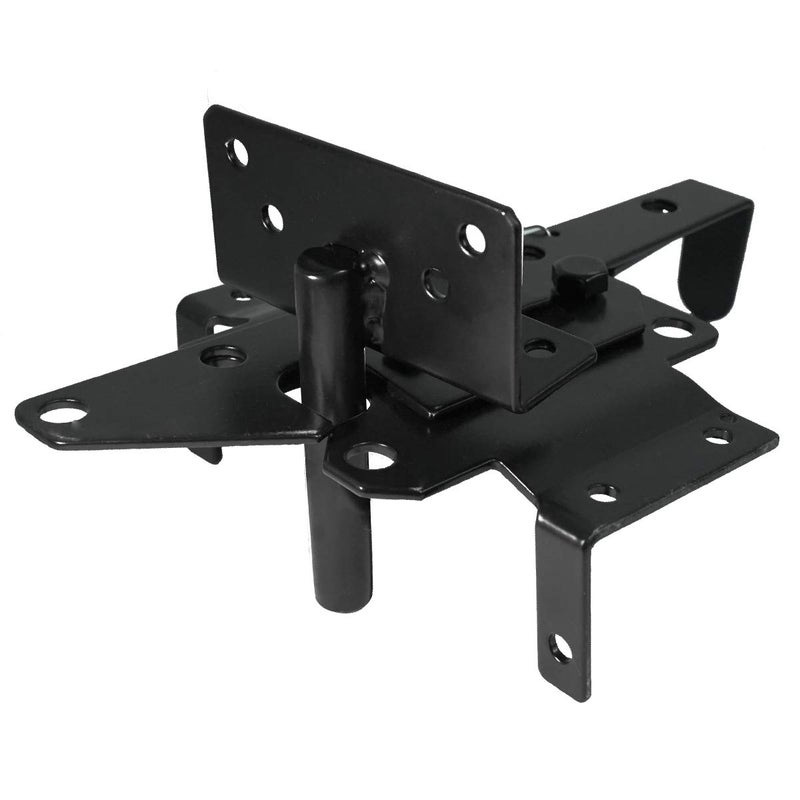 SANKINS Self-Locking Gate Latch Heavy Duty Post Mount Automatic Gravity Lever Wood/PVC Fence Gate Lock with Fasteners Hardware,for Secure Pool |Yard | Garden, Steel,Black - Image 3